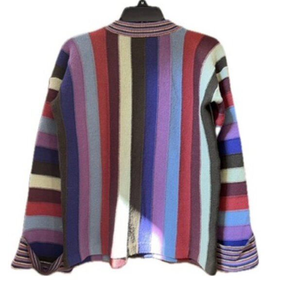 Vintage 70s wool striped sweater small-medium - Picture 2 of 6